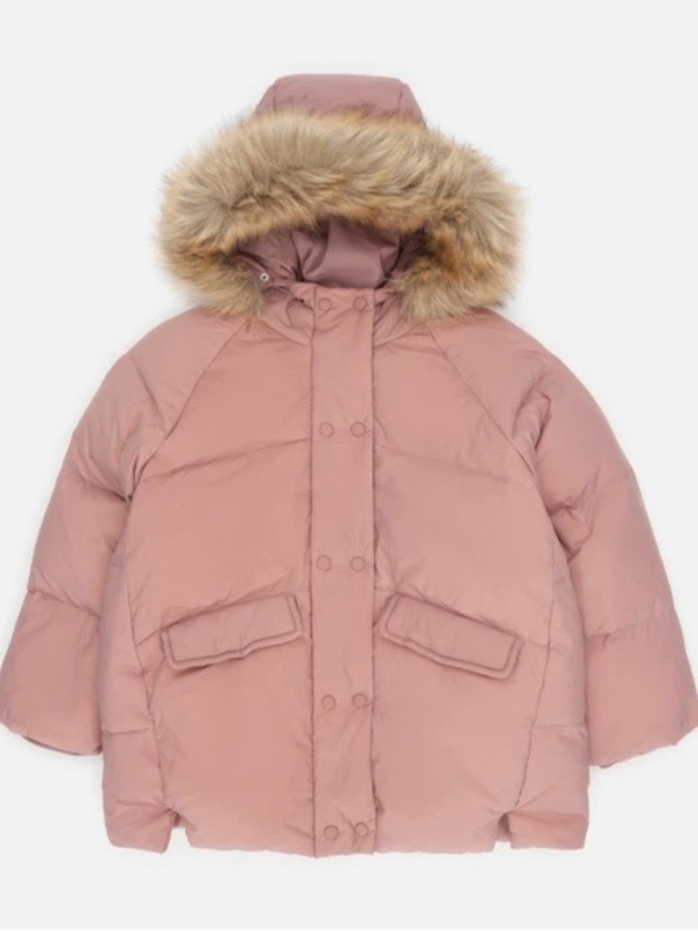 Zara Kids Premium Down Puffer Jacket with Fur Trim 3T